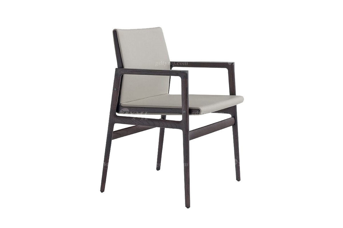 意式極簡風(fēng)格家具高端別墅會所大宅時尚創(chuàng)意簡約實木+超纖餐椅BRF1808-3扶手餐椅