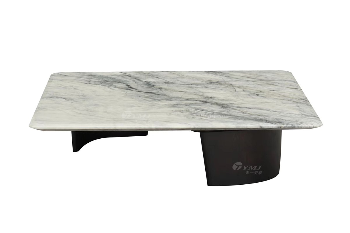時(shí)尚高端現(xiàn)代簡約家具別墅家用奢華天然大理石方茶幾