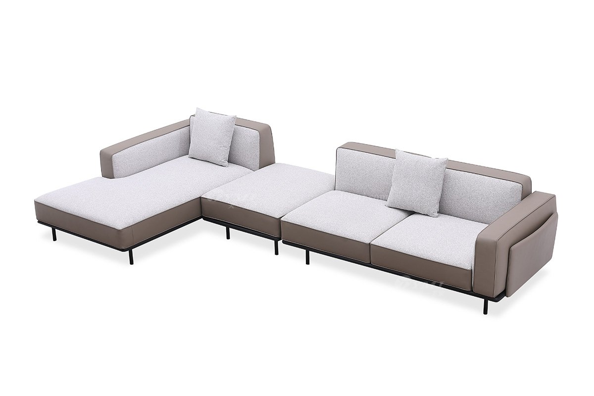 時尚高端現(xiàn)代極簡家具別墅大宅家用舒皮布藝沙發(fā)組合