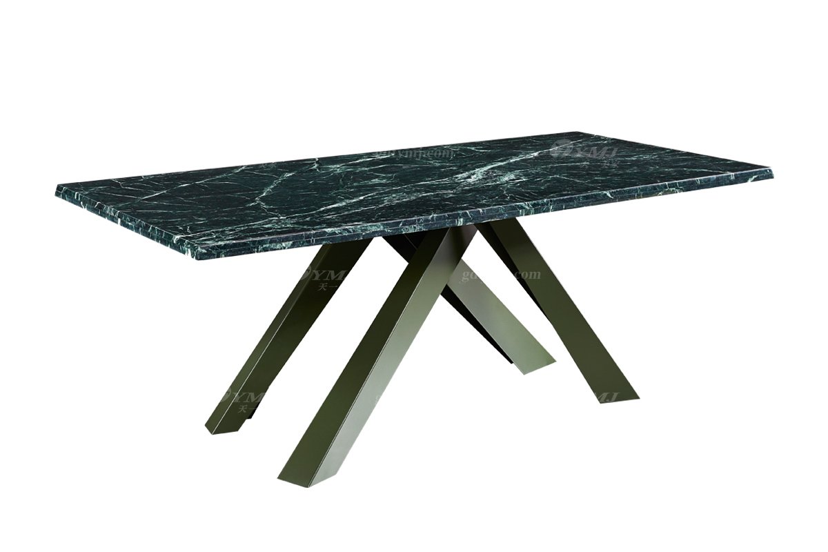  現代簡約家具高端別墅會所家用時尚天然大理石長餐桌