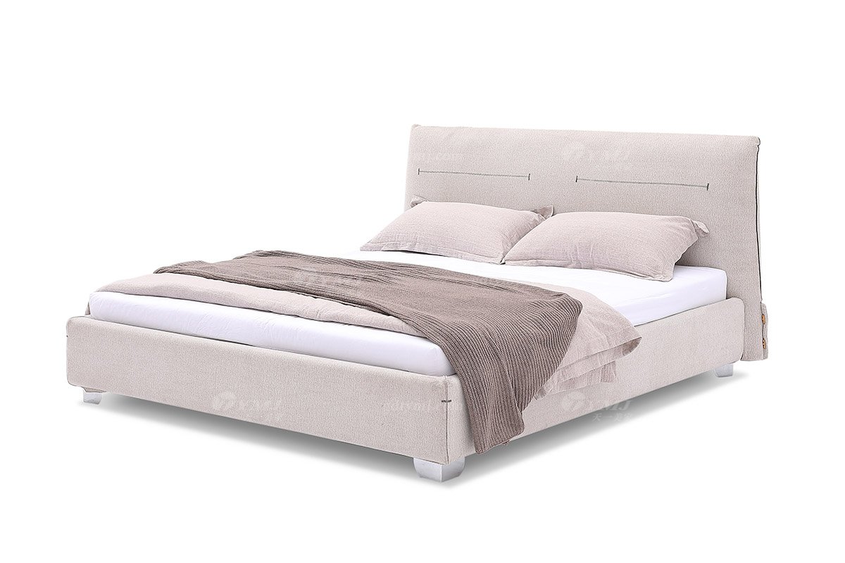  現(xiàn)代簡(jiǎn)約家具高端別墅會(huì)所家用時(shí)尚舒適布藝主臥大床婚床雙人床K3250-1