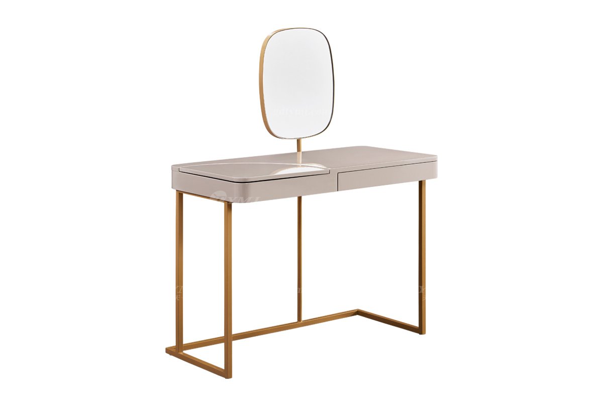  現(xiàn)代簡(jiǎn)約家具高端別墅會(huì)所家用時(shí)尚高級(jí)不銹鋼金屬妝臺(tái)