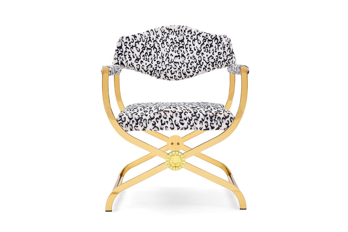 意式輕奢家具高端別墅會所大宅家用高級鈦金屬休閑椅