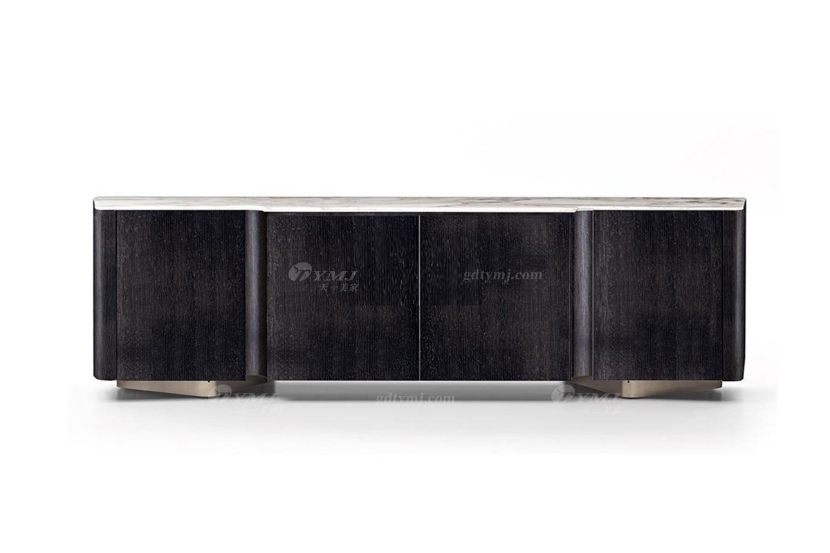 意式雅奢風格家具高端別墅會所家具簡約家用實木電視柜