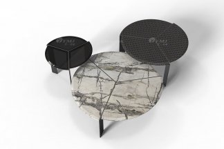  意式雅奢風(fēng)格家具高端別墅會(huì)所家具簡(jiǎn)約時(shí)尚大理石組合茶幾