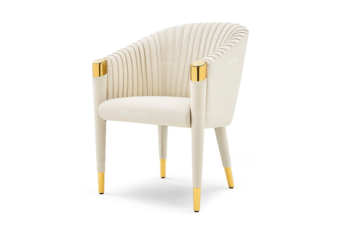 意式輕奢家具高端別墅會所大宅家用時尚奢華網紅款金屬餐椅餐椅1