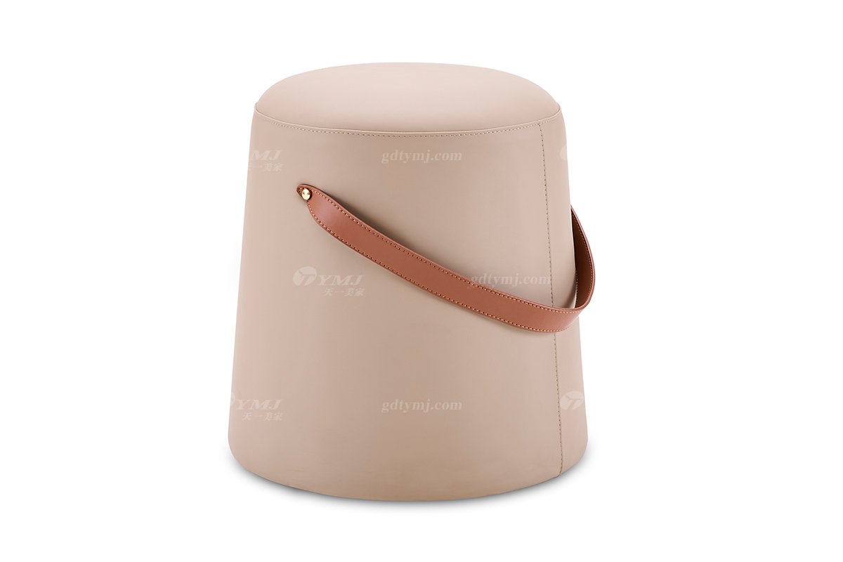 意式輕奢家具高端別墅會所豪宅家用時尚奢華米黃色腳踏