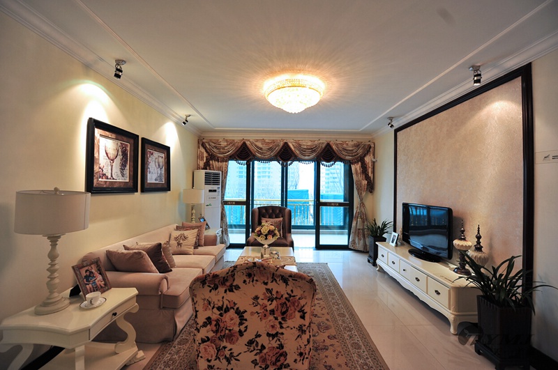 【天一美家案例】濟南恒大田園風(fēng)格樣板房-軟裝工程