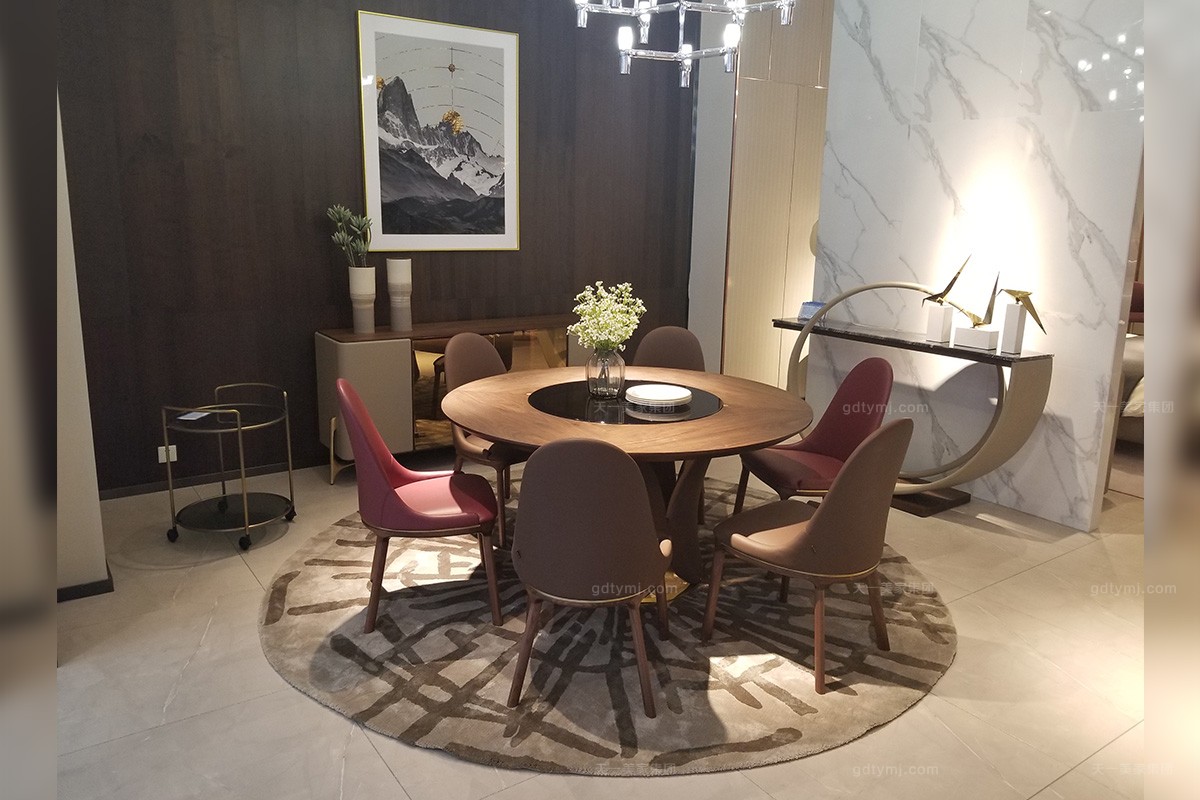 現代時尚輕奢餐桌椅組合