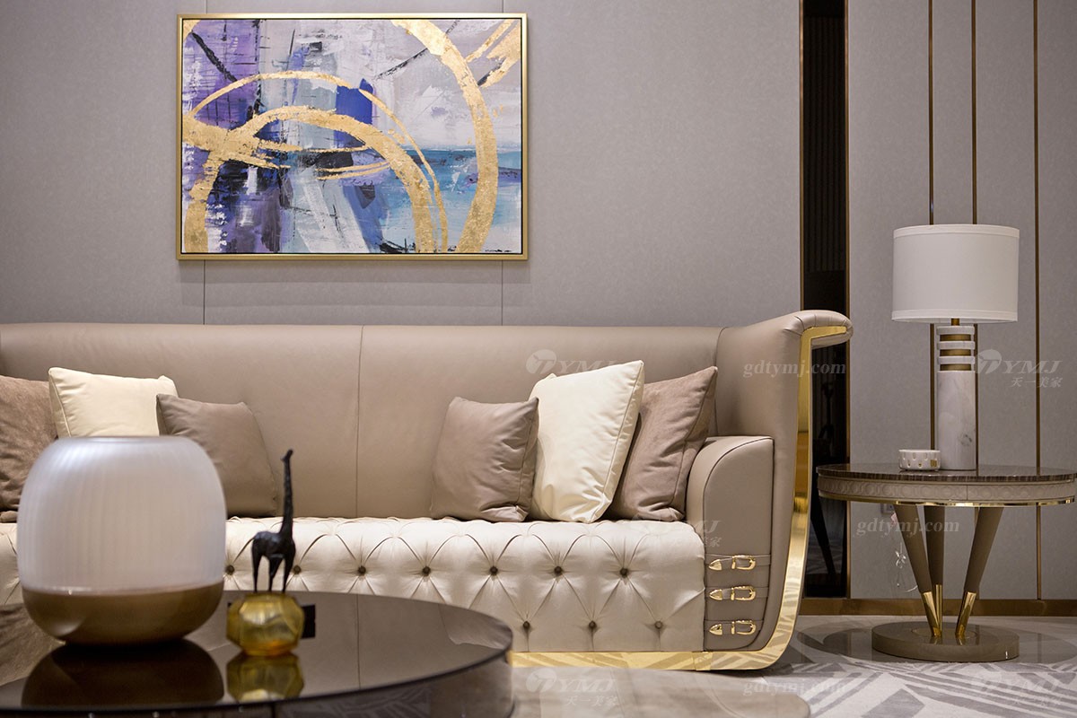 意式輕奢真皮沙發