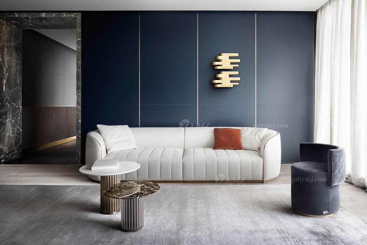 意式輕奢時尚三位沙發