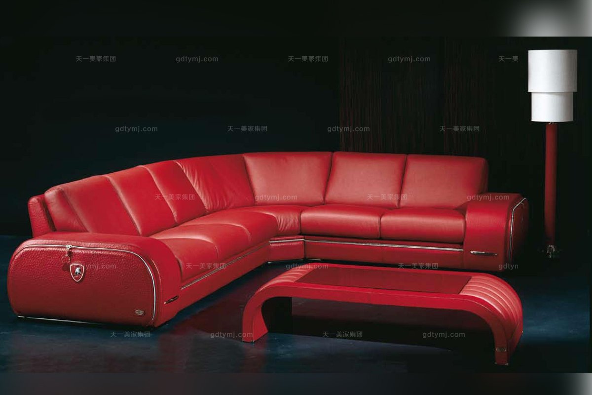 意大利進口真皮轉角沙發