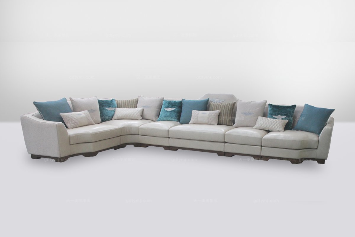 歐式真皮沙發組合