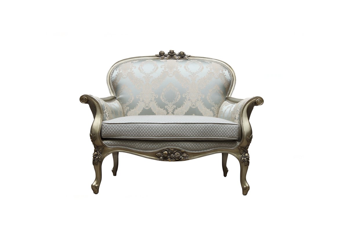 實木雕花單人沙發(fā)