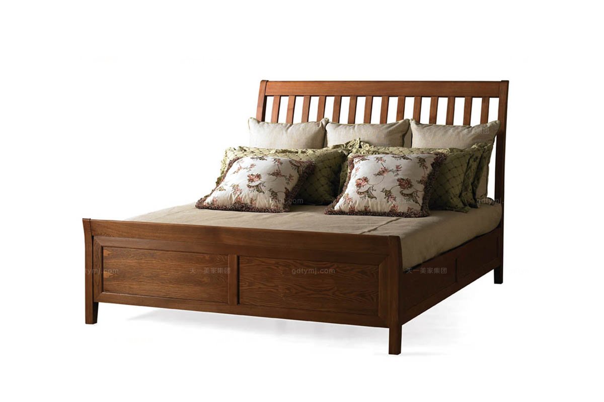 美式田園鄉村實木床