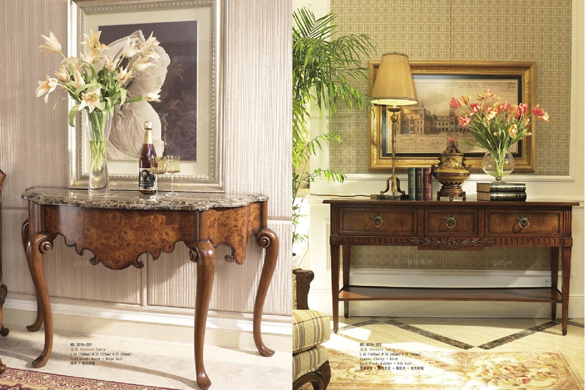 美式實木玄關(guān)柜