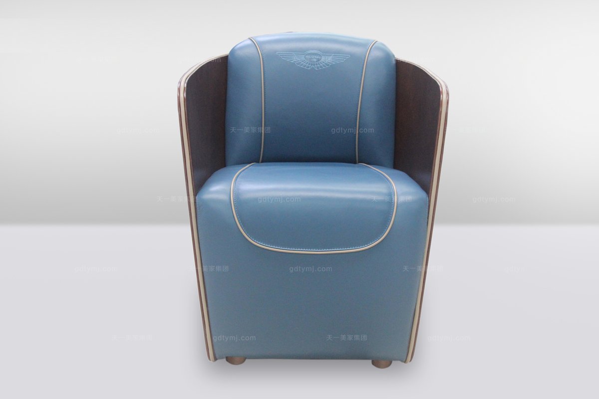 歐式真皮單人沙發